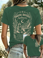 Women's Owens Sisters Apothecary Witch Print Casual T-shirt