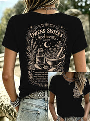 Women's Owens Sisters Apothecary Witch Print Casual T-shirt