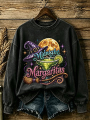 Women's Midnight Margaritas Print Casual Sweatshirt